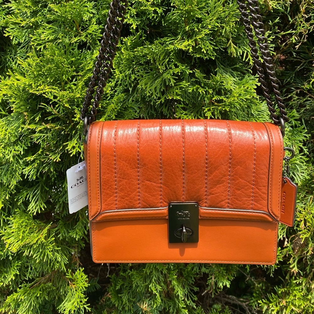 Coach HUTTON SHOULDER BAG WITH QUILTING